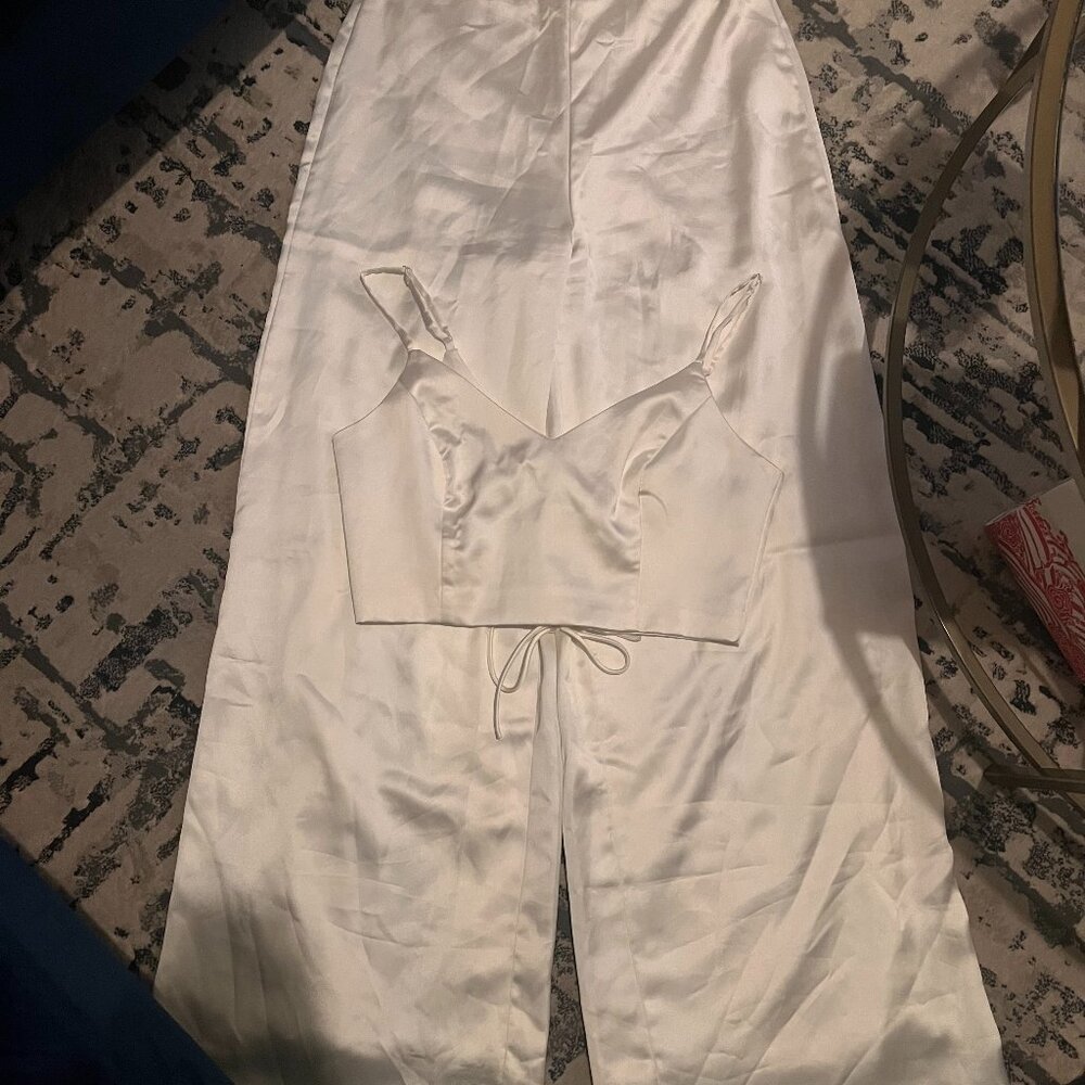 White Satin Bridal Set